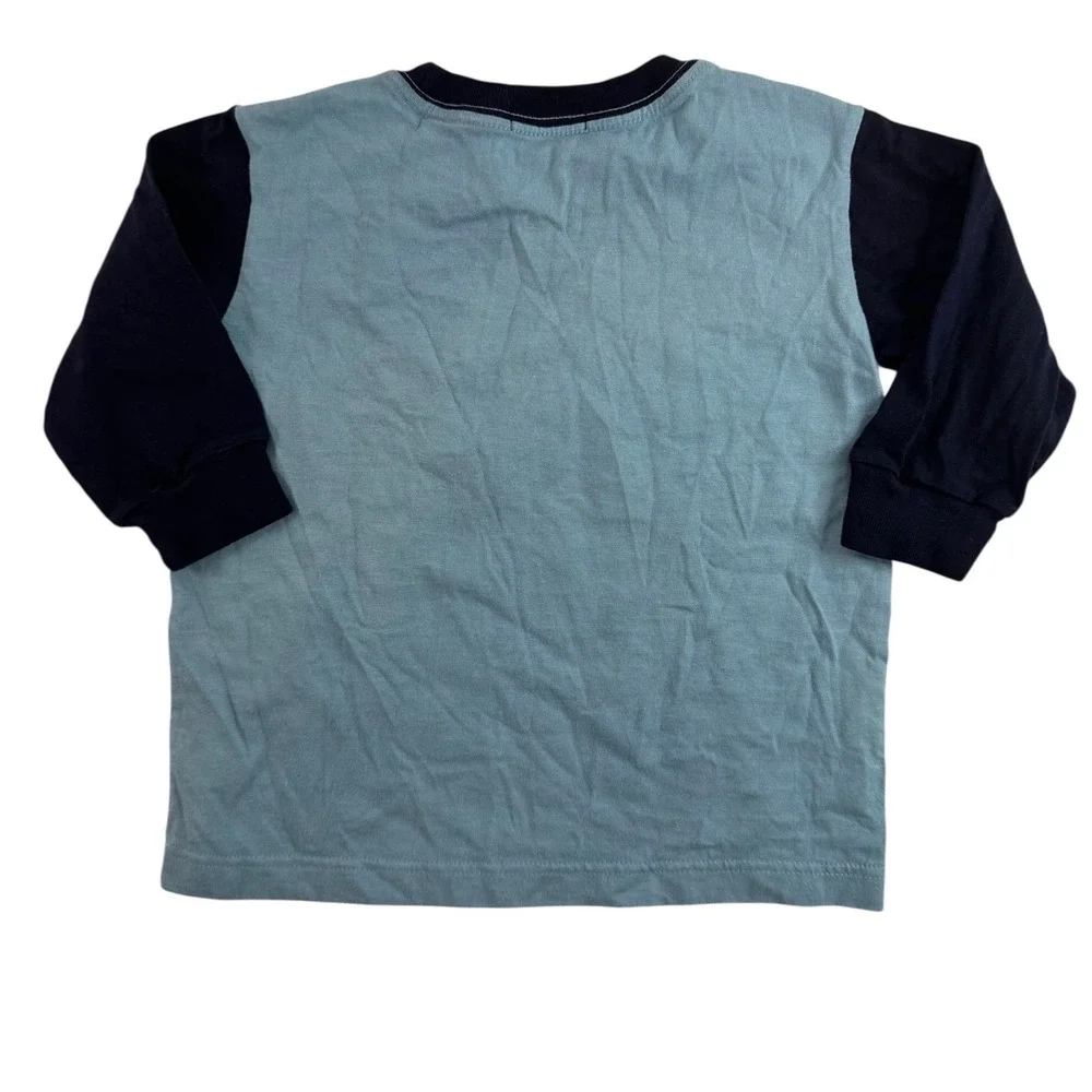 Ralph Lauren Polo Sport Shirt Long Sleeve‎ Graphic T-Shirt Blue  Boys Size 2T